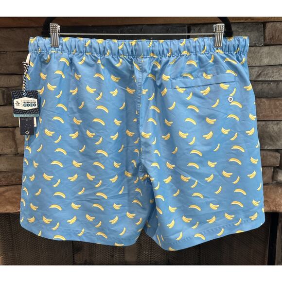 Men’s PENGUIN AOP Bananas Quick Dry Volley 6” Swim Trunks Size XXL NWT *B9 - Picture 3 of 3